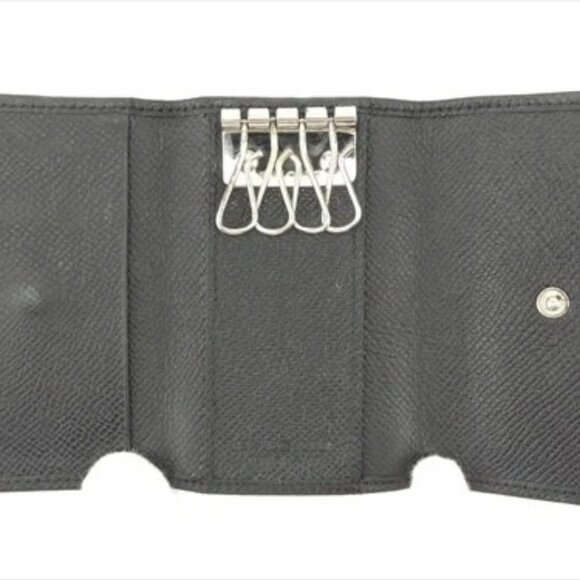 Bvlgari Key case Key holder Black leather Woman unisex Authentic Used P827 - Picture 5 of 8